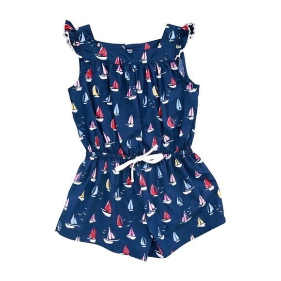 Busy Bees Gwynnie Flutter Sleeves Romper - Picture 1 of 6